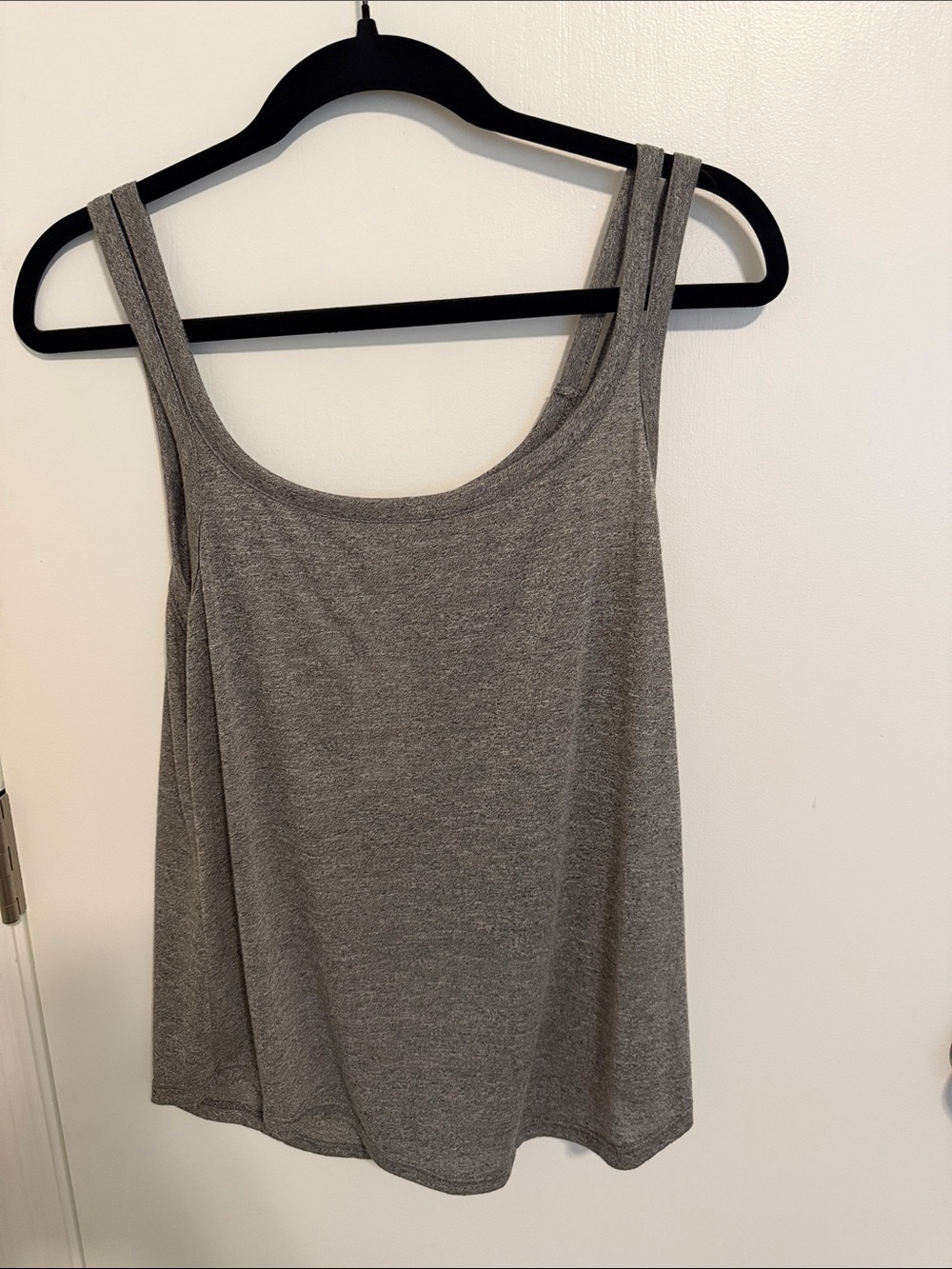 Bar III Gray Double-Strap Scoop Neck Tank